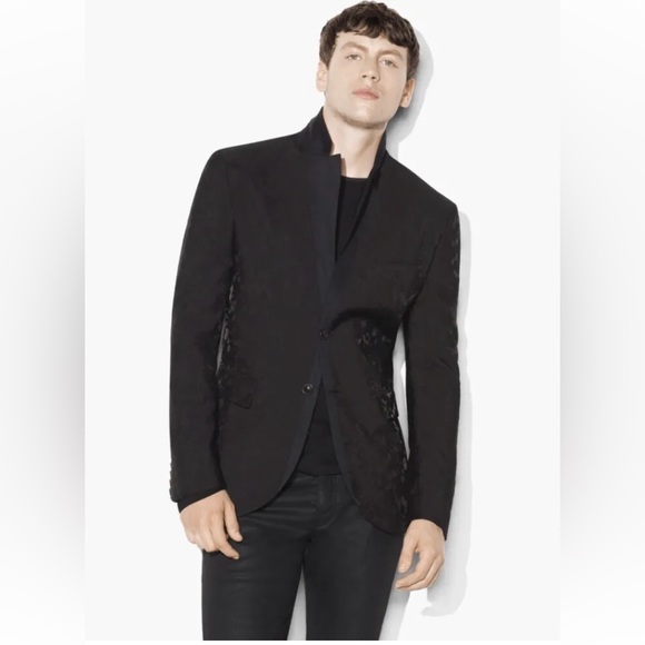 John Varvatos collection abstract watermark jacket.Size EU 48 USA 38